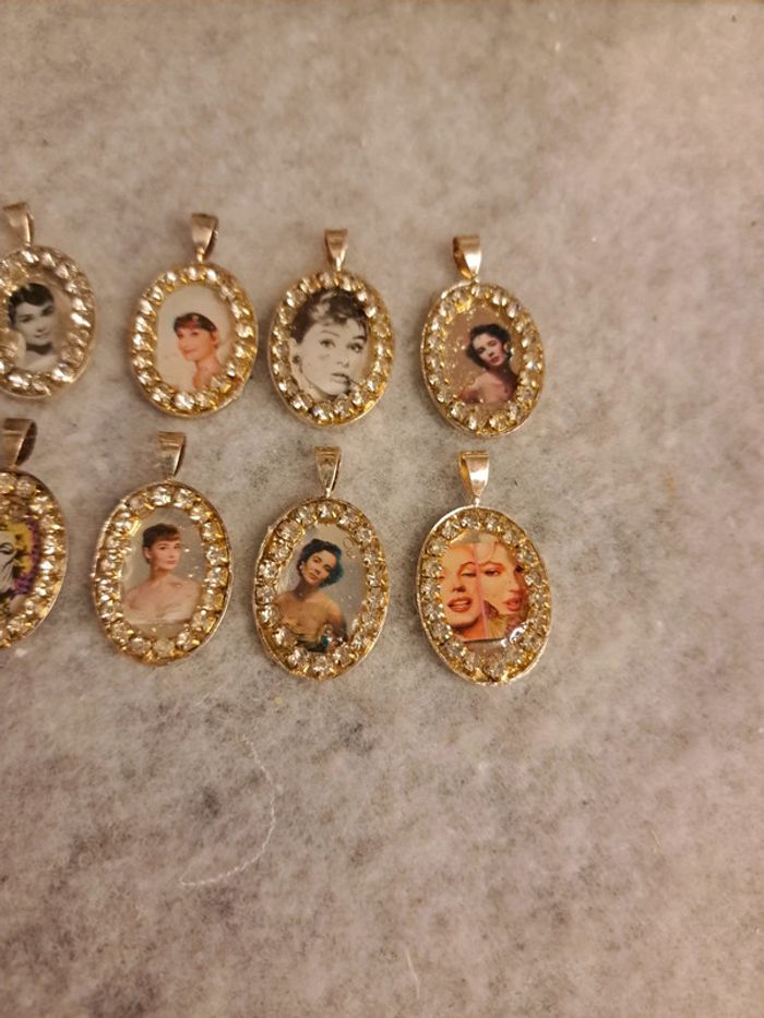 Lot de pendentifs acier inoxydable stars du cinéma - photo numéro 4