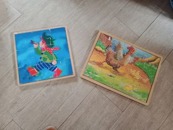 Lot de 2 puzzles en bois
