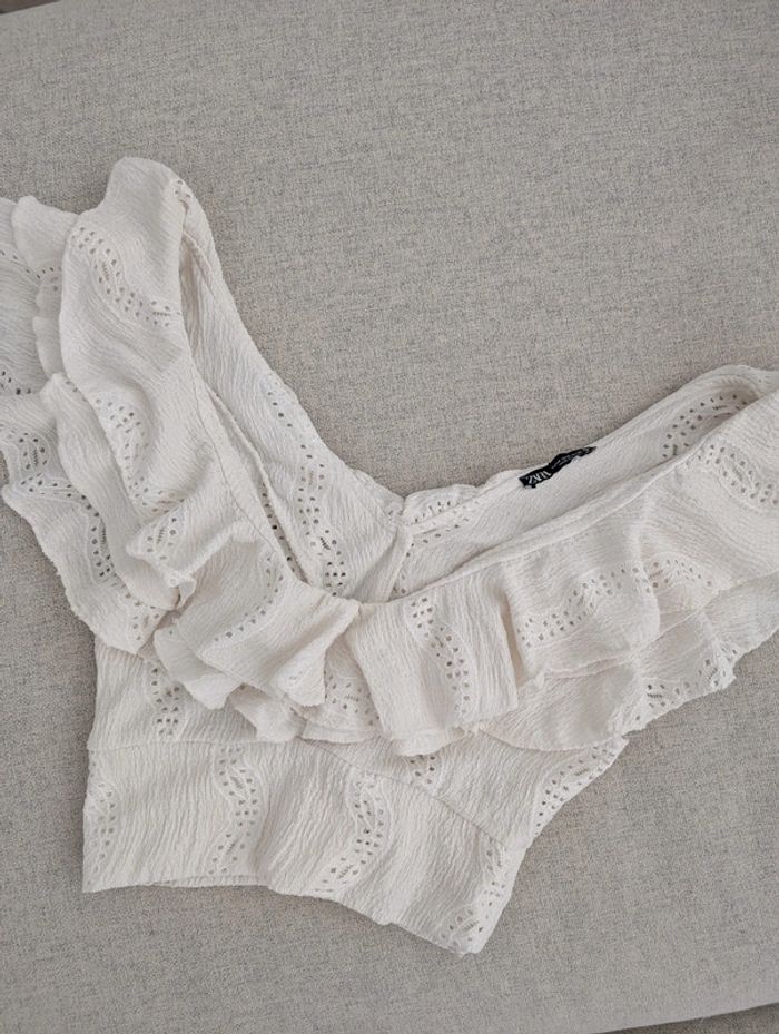 Crop top à volants Zara - photo numéro 4