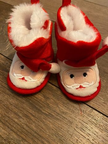 Chaussons père Noël 6-12 mois
