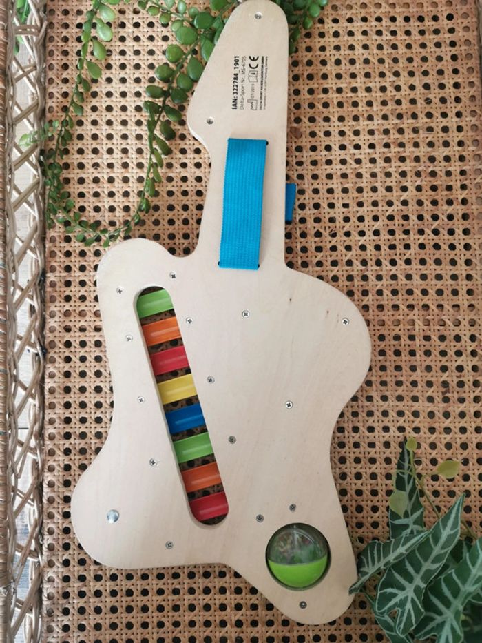 🌺Grande Guitare bois musique activité jouet enfant xylophone tambour cymbal - photo numéro 8