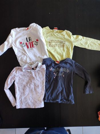 Lot 4 tee shirt Tape a l'oeil 3 ans