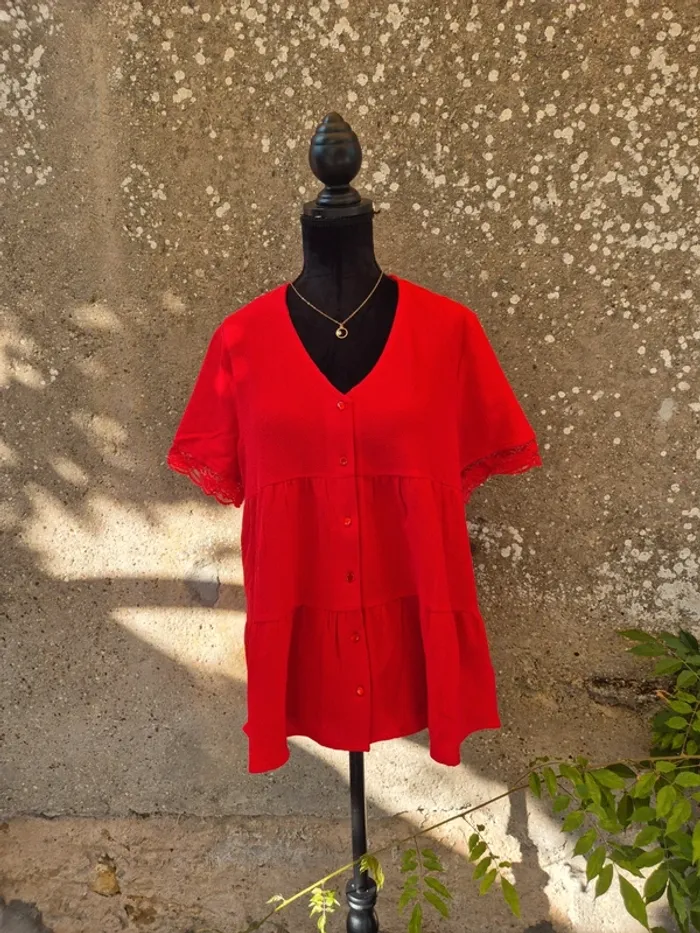Blouse rouge BlanchePorte Neuve T.38
