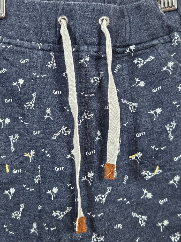 Pantalon bleu marine tape à l'œil 12 mois 74 cm - photo numéro 2