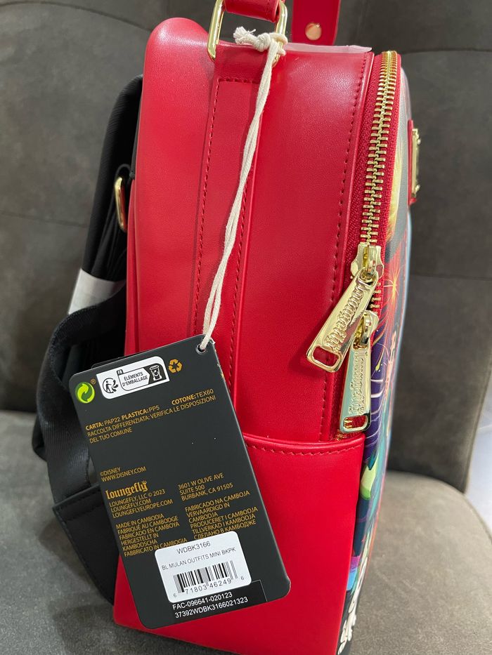 Disney Loungefly Mini Sac A Dos Mulan Transformation Exclu - photo numéro 2