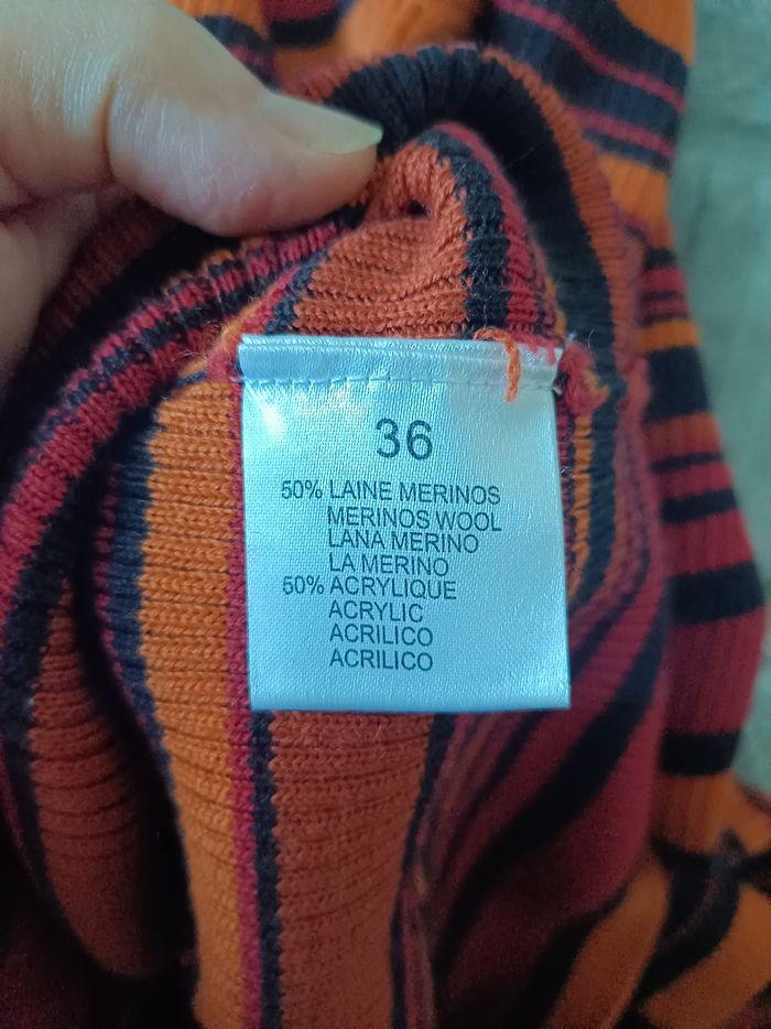 Haut col roulé femme Caroll, taille 36 - photo numéro 7