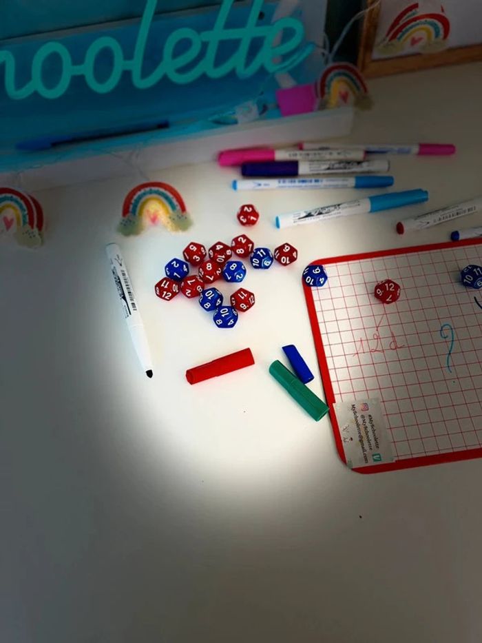Dé à 12 faces numérotés de 1 à 12 : Jeux mathématiques - photo numéro 7