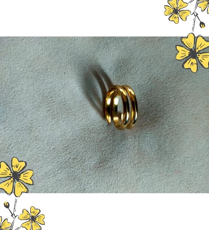 Bague ouverte plaqué or – Style minimaliste IG - photo numéro 5