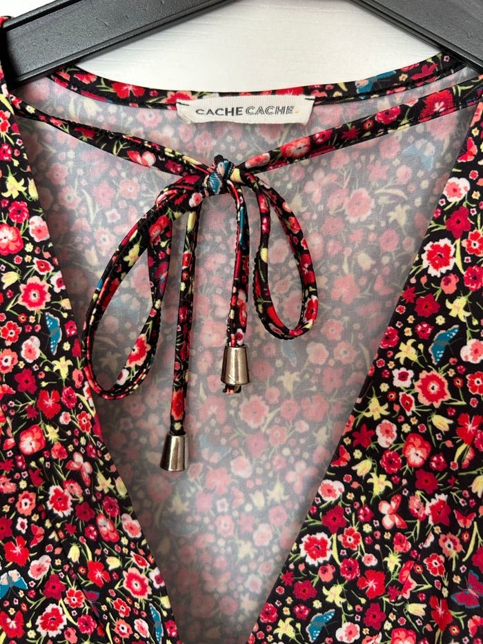 Robe rouge fleurie Cache Cache - photo numéro 3