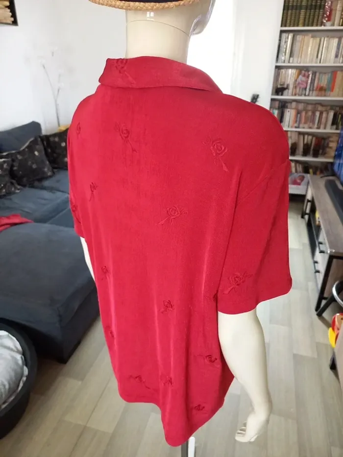 Tee-shirt bordeaux femme XL - photo numéro 5