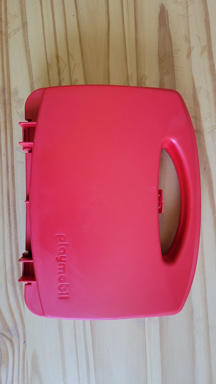Boîte valisette de rangement Playmobil rouge - photo numéro 3
