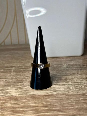 Bague en acier  couleur  or