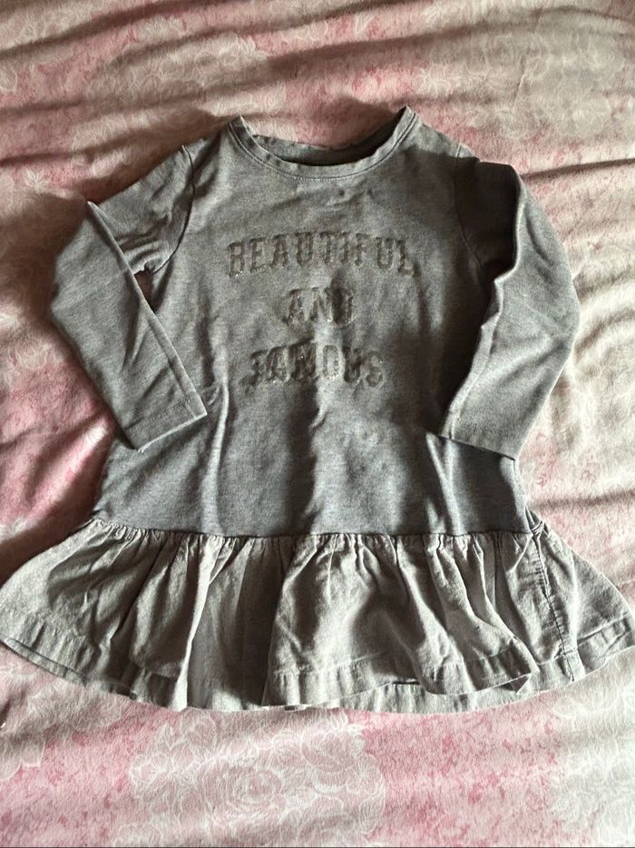 Robe mi-saison manches longues petite fille