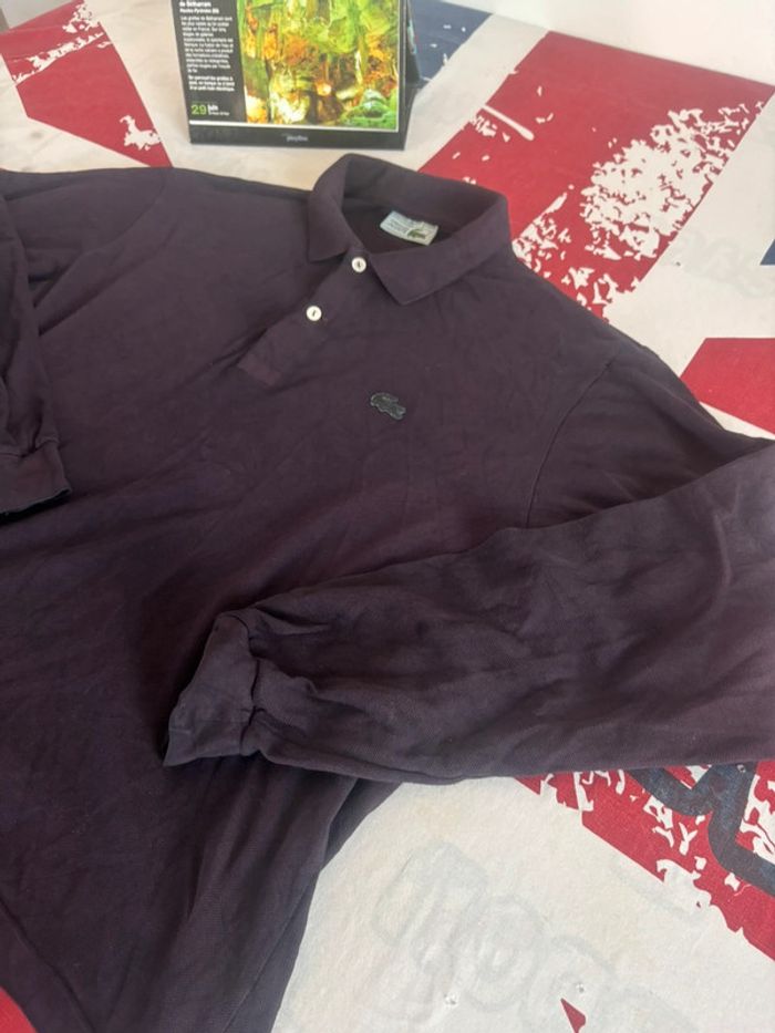 Polo Lacoste manche longue correspond à du M bordeaux - photo numéro 7