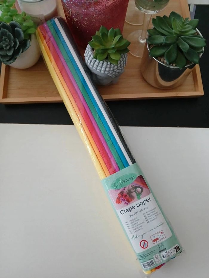 Lot de Papiers Crépon Neuf🌿🌈 - photo numéro 2