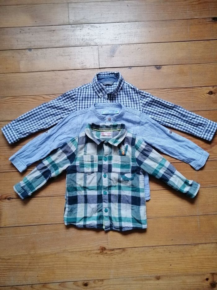 Lot 3 chemises 18 mois