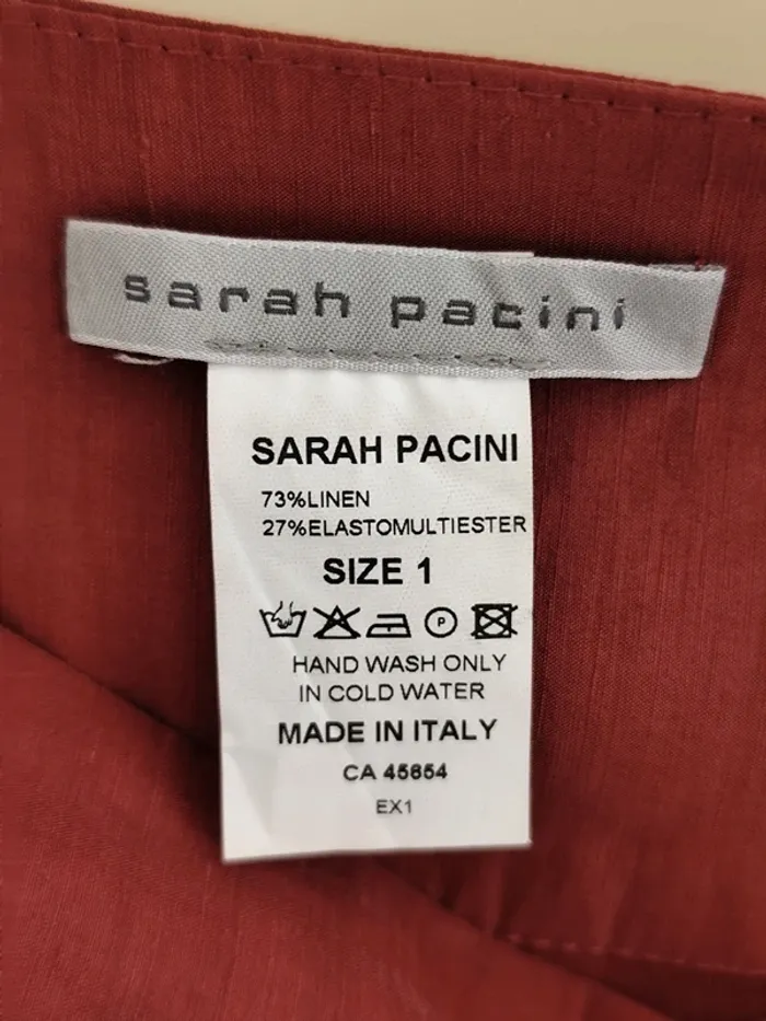 Beau pantalon Sarah Pacini couleur brique irisé 38 - photo numéro 5