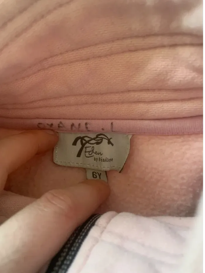 Gilet polaire Pénélope – Bleu marine, blanc & rose – Taille 6 ans - photo numéro 6