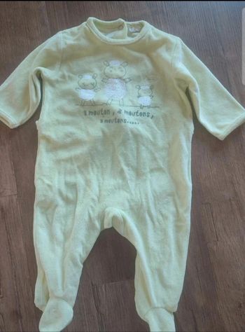Pyjama velours  mixte 6 mois