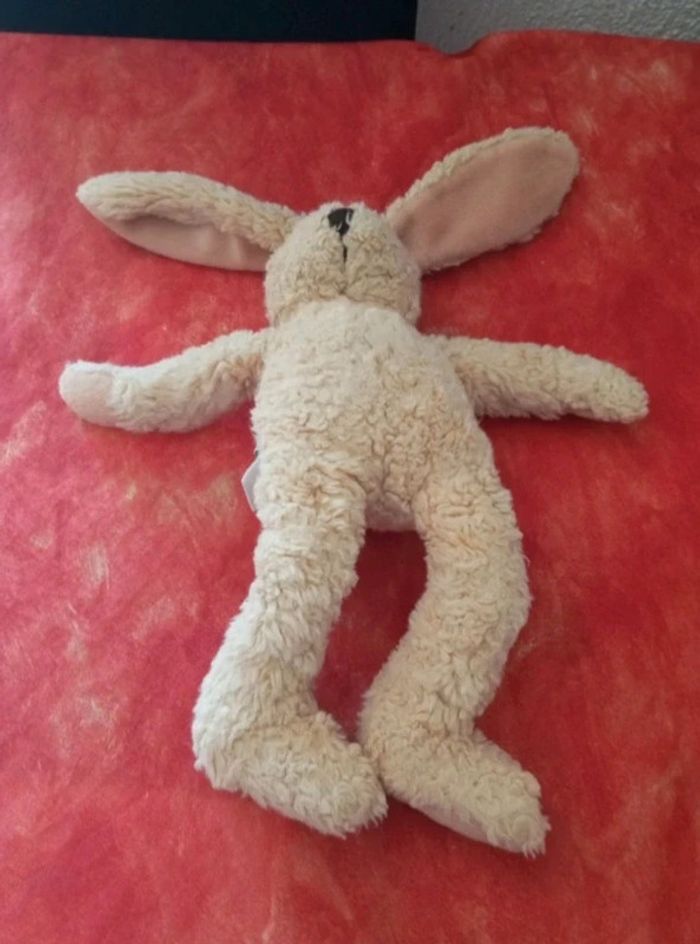Peluche vintage lapin beige , jouet Maxime, Raynaud - photo numéro 3