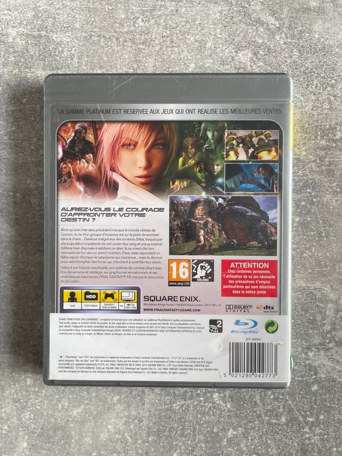 Jeu pour Sony PS3, Final fantasy XIII, final fantasy 13 édition platinum en français. - photo numéro 3