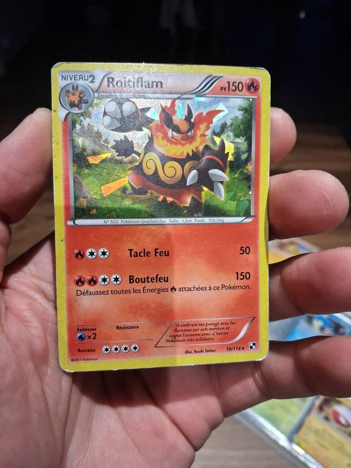 carte Pokemon Roitiflam 19/114 Holographique