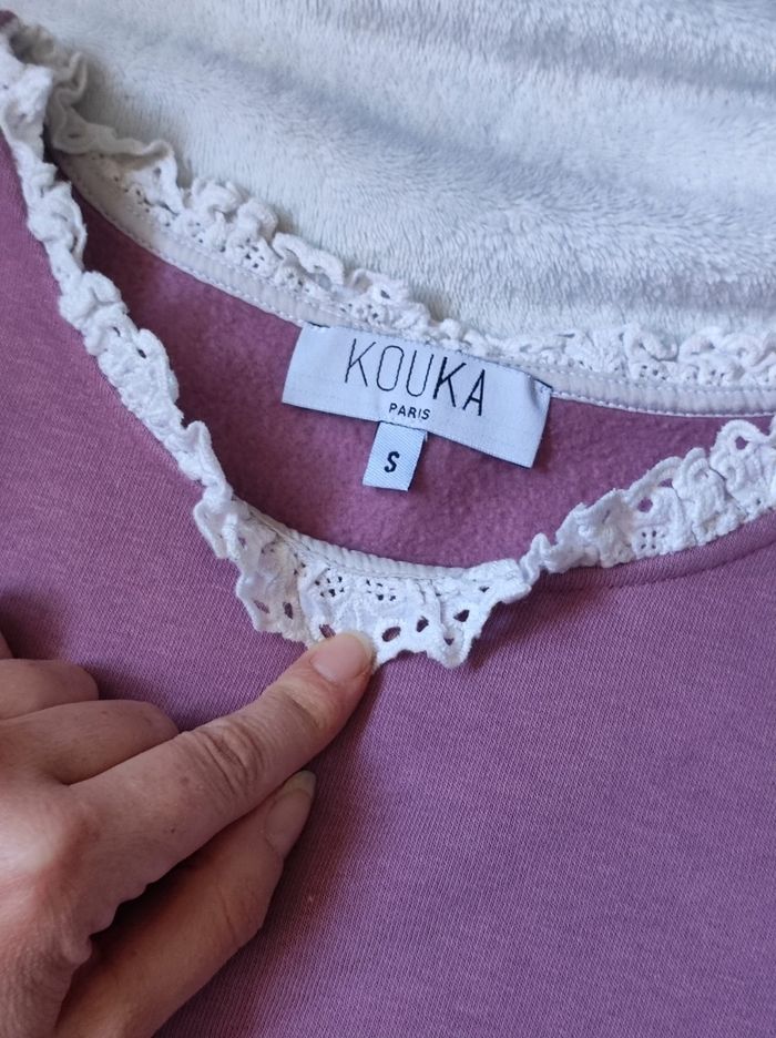 Pull à encolure dentelle taille S - photo numéro 3
