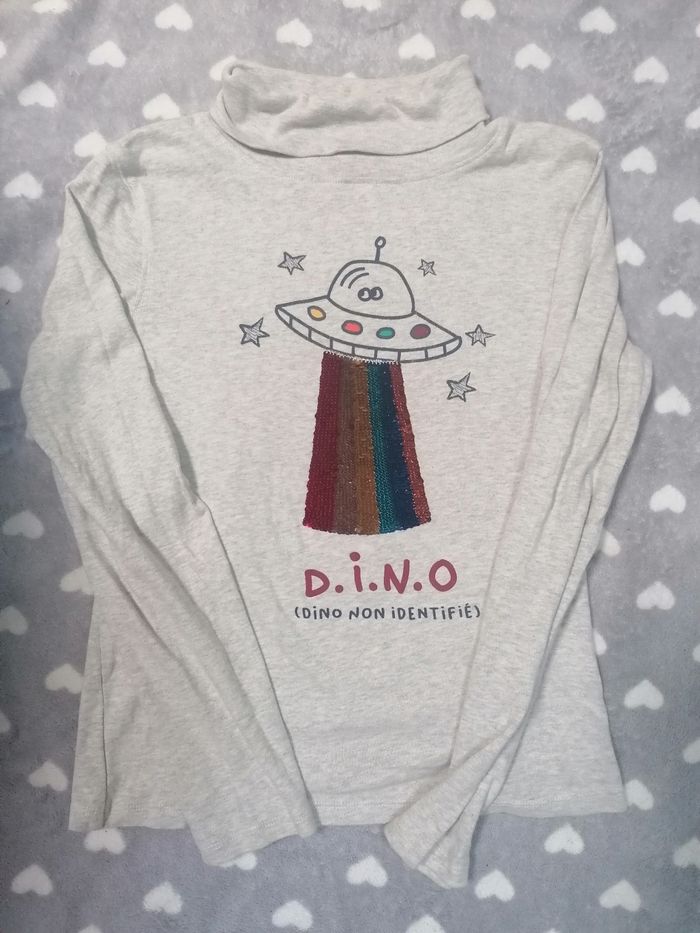 T-shirt sous-pull 🩶  col roulé DPAM manches longues garçon 12 ans - photo numéro 2