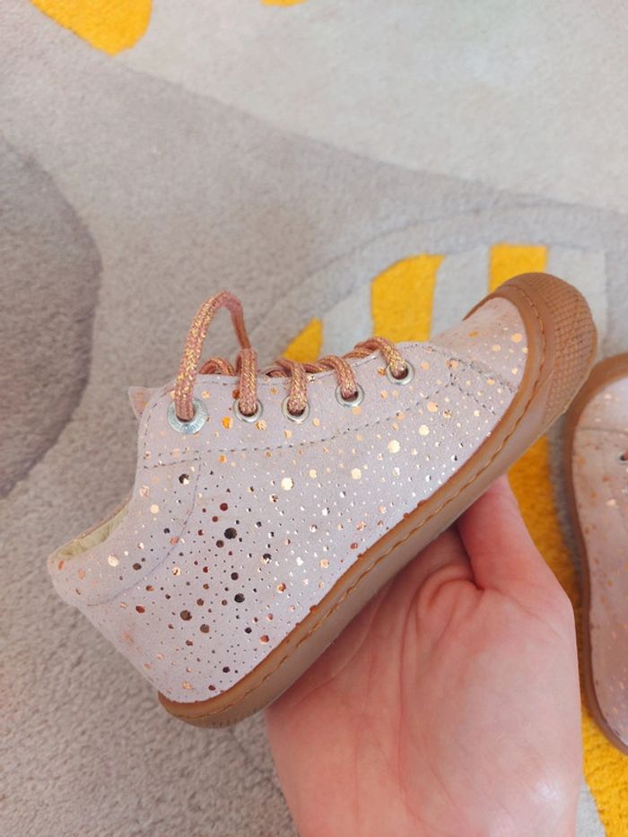 Chaussures Naturino cocoon rose pois dorés 24 - photo numéro 4