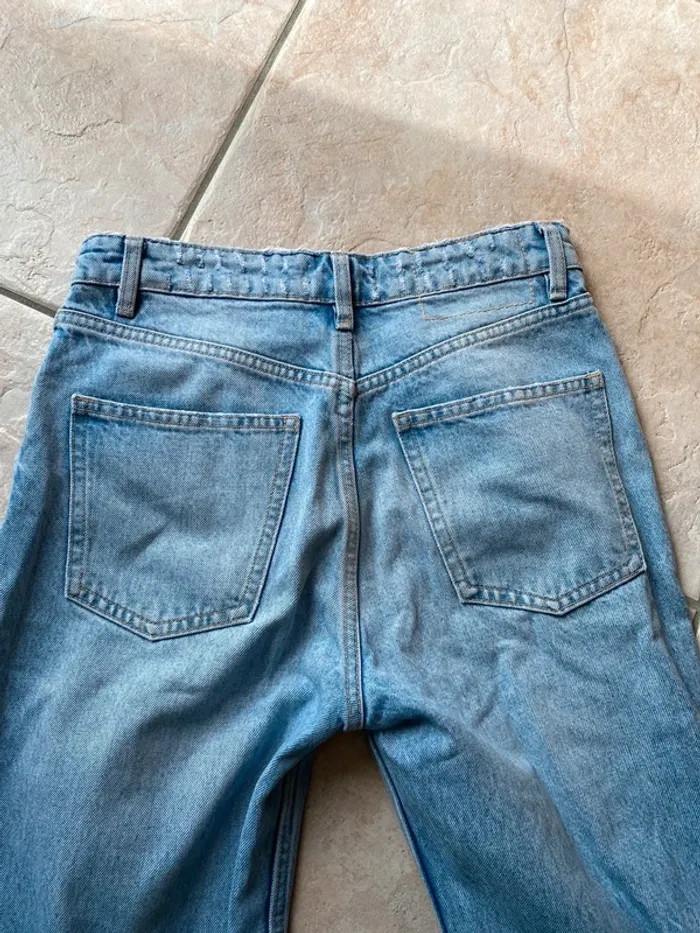 jean mom bleu clair taille haute zara taille 36 neuf - photo numéro 4