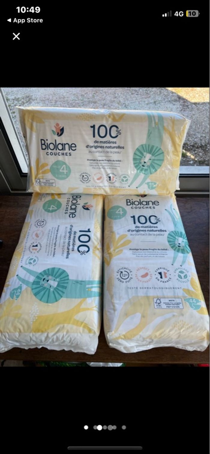 Lots de 3 couches biolane