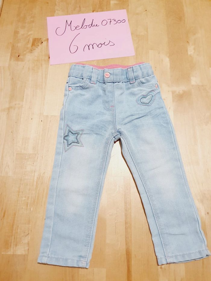 jean bleu et rose 6 mois pat et ripaton