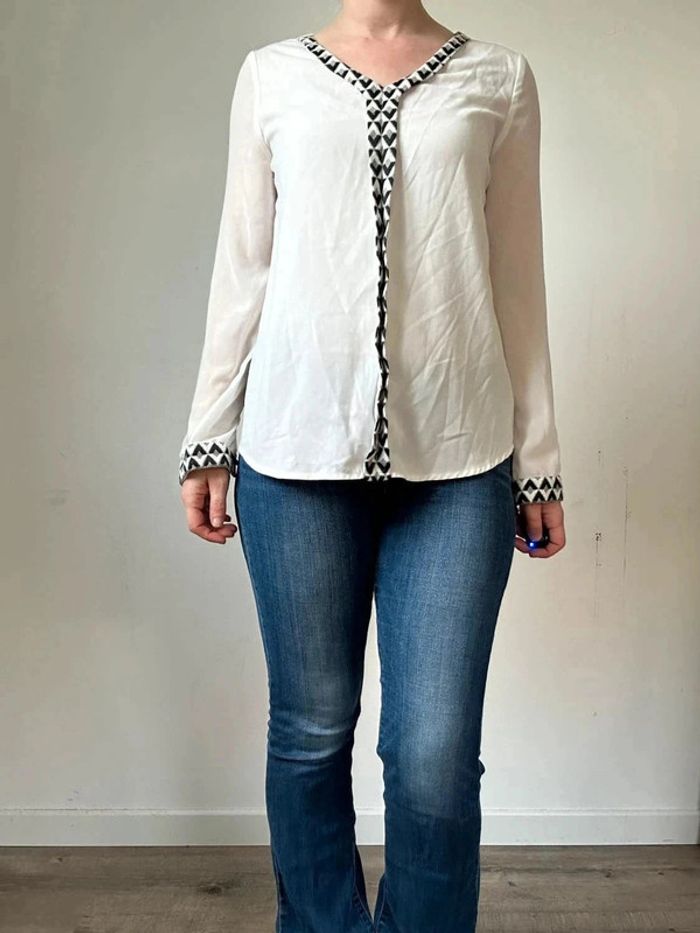 Grace & Mila Blouse blanche - Taille 38 - Très bon état - photo numéro 3