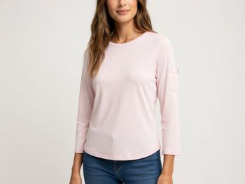 t shirt manches longues rose taille 2 CAMAIEU neuf