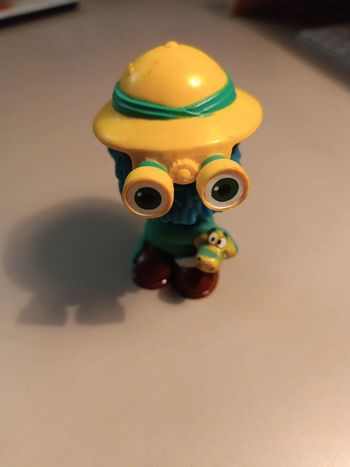 Une figurine RARE Fry Guys McDonald's 1989 avec un serpent et un chapeau à lunettes