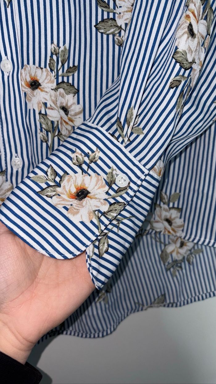 Chemise à manches longues à fleurs XL Femme - photo numéro 3
