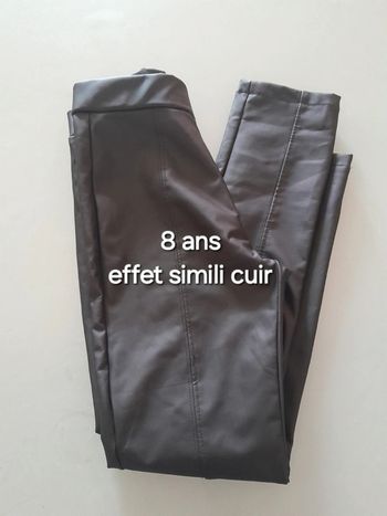Pantalon fille simili cuir 8a
