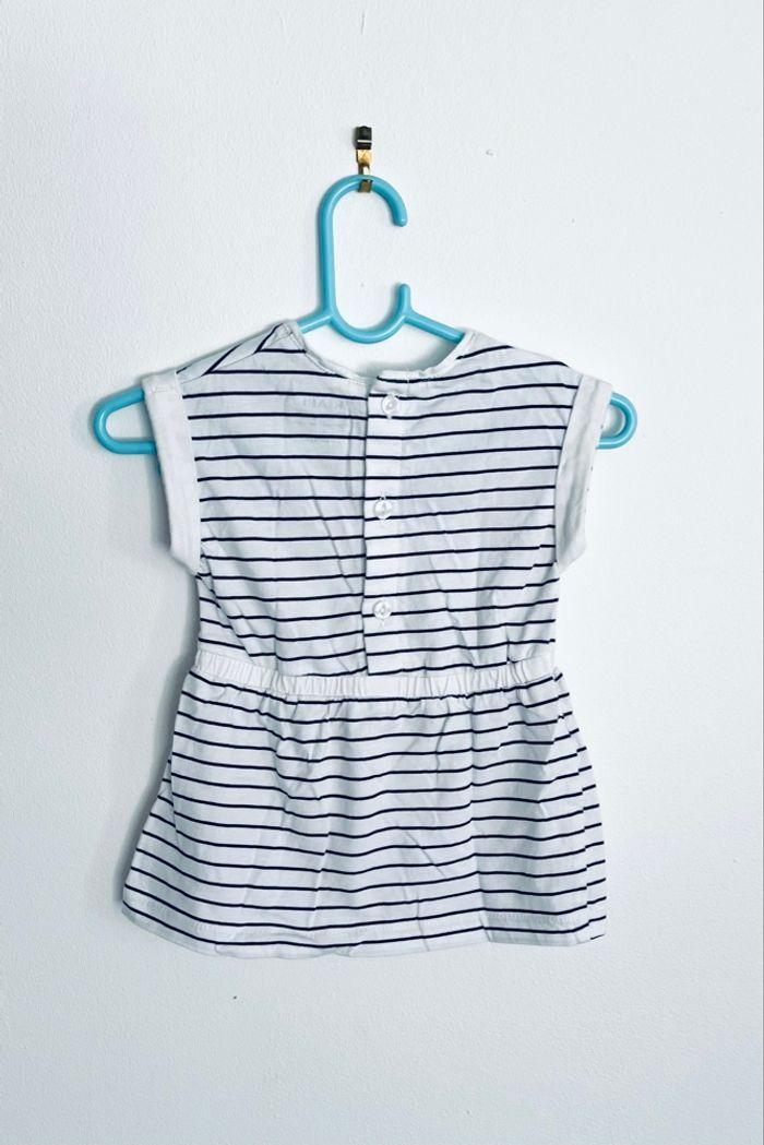 Robe marinière « Kiabi » taille 3 mois - photo numéro 3
