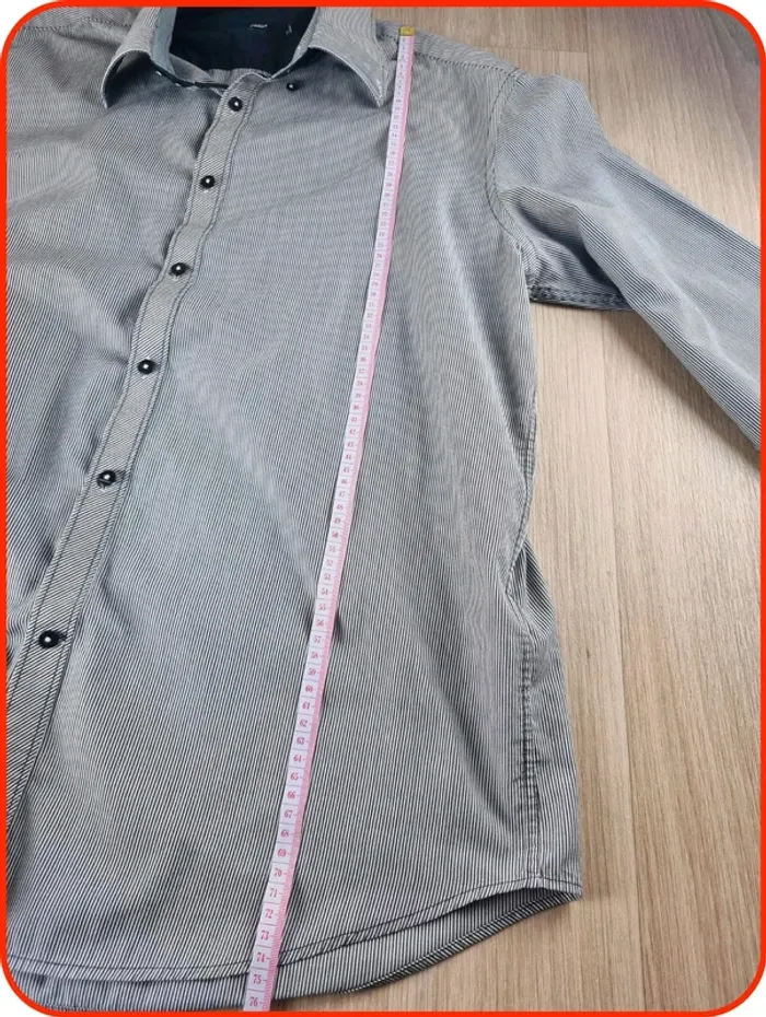 Chemise rayé noir et gris Celio Taille XL - photo numéro 8