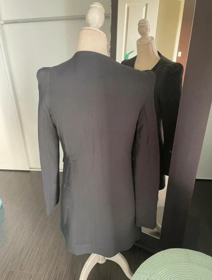 Élégante Veste Blazer Longue Noire Lulu Love - Taille S - photo numéro 2
