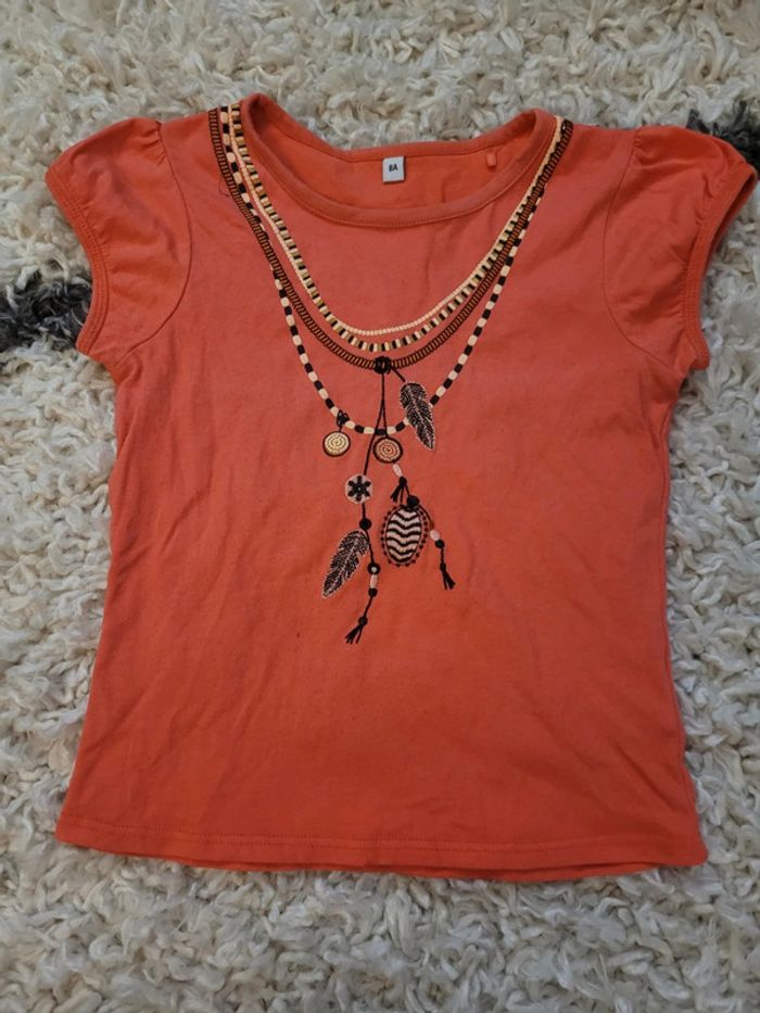 T-shirt corail attrape-rêve 8 ans