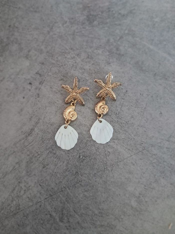 Boucles d'oreilles coquillage