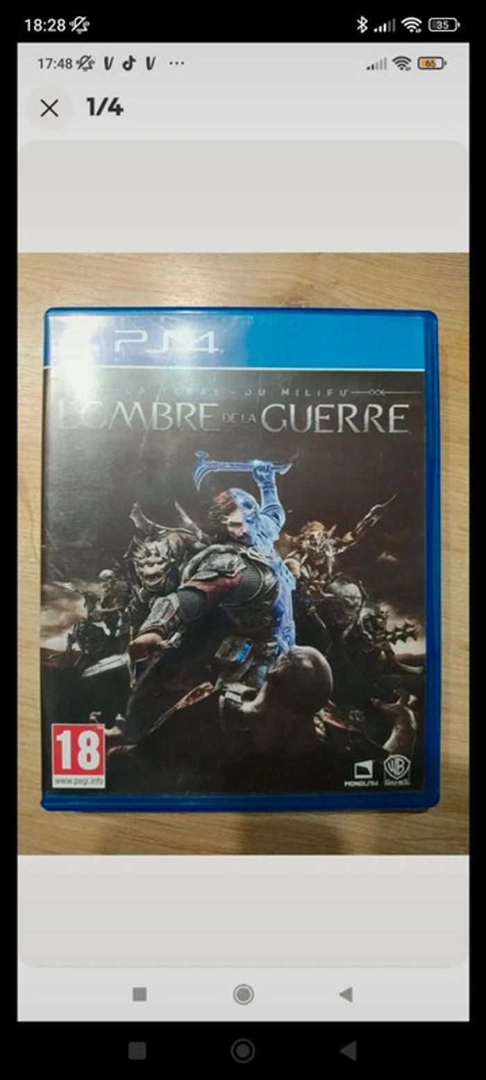 La terre du milieu l'ombre de la guerre ps4 - photo numéro 1