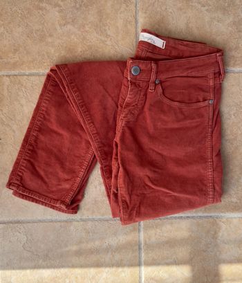 Pantalon Wrangler skinny t34 terracotta en velours côtelé très bon état