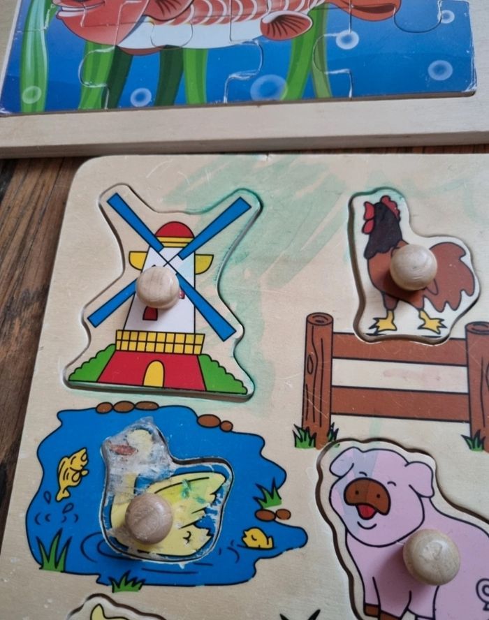 lot de 5 puzzle en bois jouet enfant - photo numéro 4