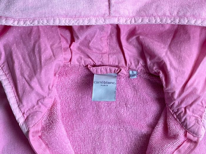 Peignoir en éponge Carré Blanc T-6 ans - photo numéro 4