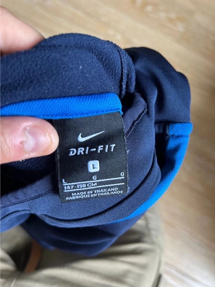 Sweat-shirt a capuche d’entraînement - dri fit - Nike bleu marine foot -16 ans - photo numéro 7