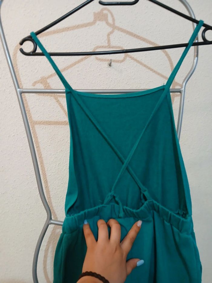 Combi short bleu/vert élastique " undiz " taille xs - photo numéro 4