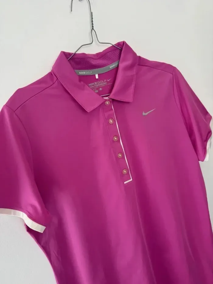 Polo Nike golf femme fushia taille L très bon état - photo numéro 2