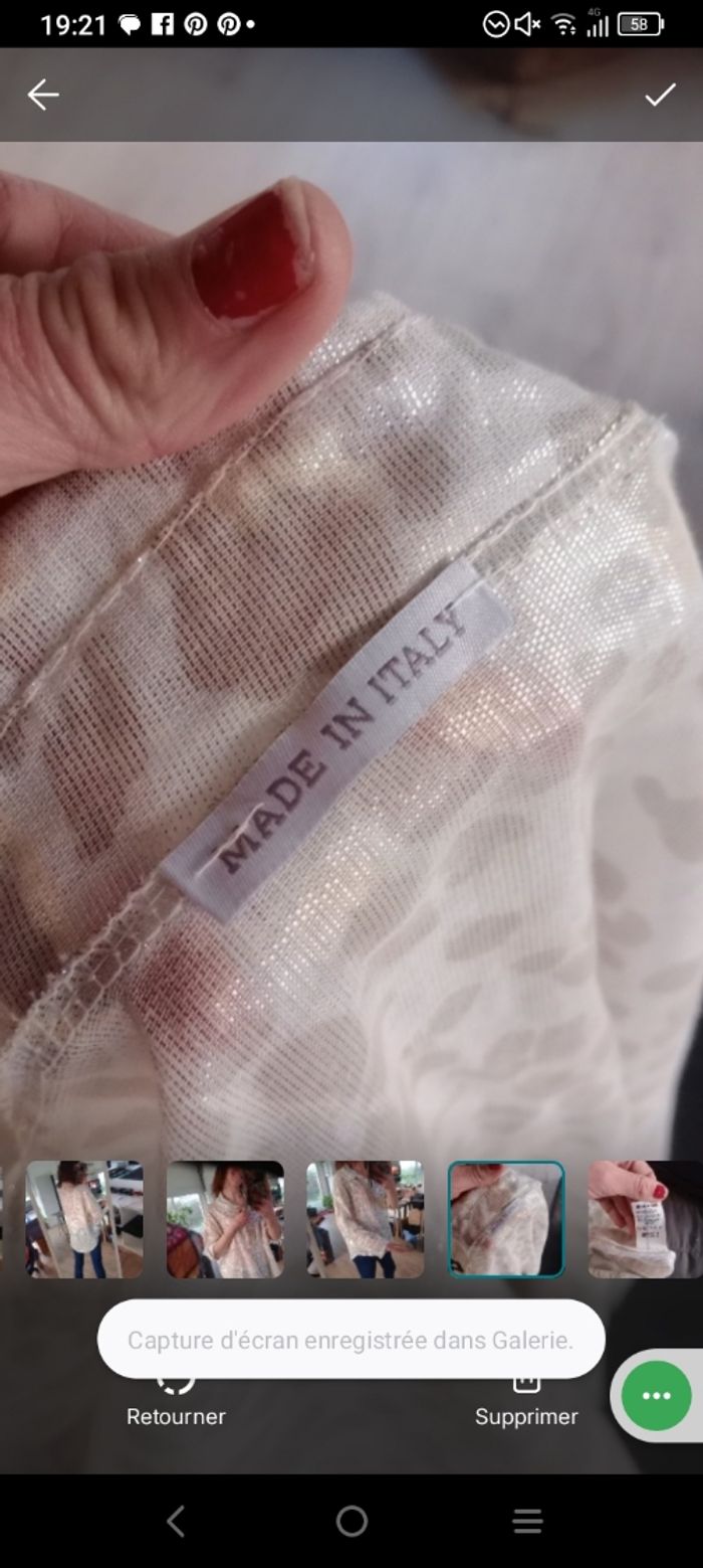 Chemise 44 fluide irisée à motif léopard - Made in Italy c73 - photo numéro 9